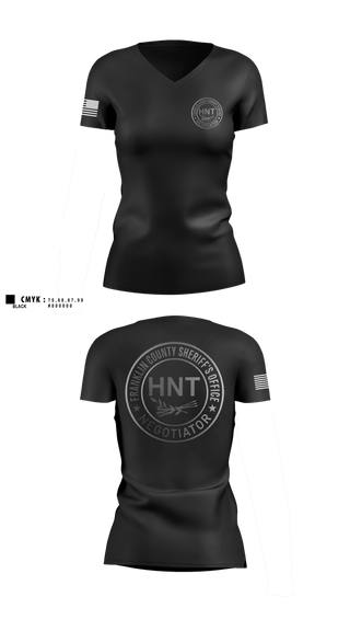Womens Short Sleeve Vneck Shirt, FCSO HNT, Police, Teamtime, Team time, sublimation, custom sports apparel, team uniforms, spirit wear, spiritwear, sports uniforms, custom shirts, team store, custom team store, fundraiser sports, apparel fundraiser