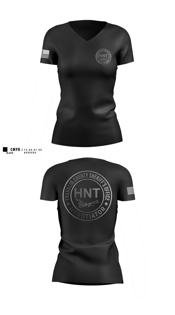 Womens Short Sleeve Vneck Shirt, FCSO HNT, Police, Teamtime, Team time, sublimation, custom sports apparel, team uniforms, spirit wear, spiritwear, sports uniforms, custom shirts, team store, custom team store, fundraiser sports, apparel fundraiser
