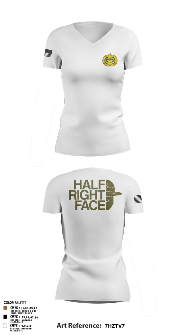 Womens Short Sleeve Vneck Shirt, C Co 2/397th, Army, Teamtime, Team time, sublimation, custom sports apparel, team uniforms, spirit wear, spiritwear, sports uniforms, custom shirts, team store, custom team store, fundraiser sports, apparel fundraiser