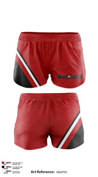 Track Shorts, Storm, Women's Soccer, Teamtime, Team time, sublimation, custom sports apparel, team uniforms, spirit wear, spiritwear, sports uniforms, custom shirts, team store, custom team store, fundraiser sports, apparel fundraiser