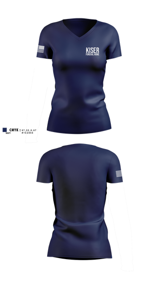 Womens Short Sleeve Vneck Shirt, Kiser Funeral Home, , Teamtime, Team time, sublimation, custom sports apparel, team uniforms, spirit wear, spiritwear, sports uniforms, custom shirts, team store, custom team store, fundraiser sports, apparel fundraiser