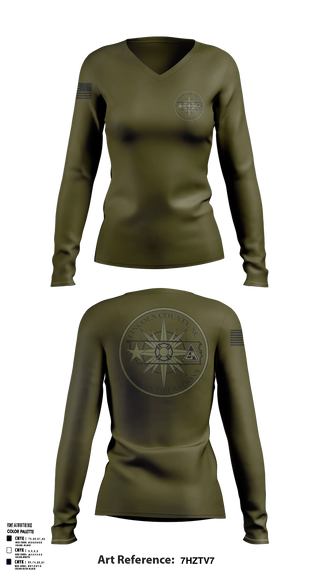 Womens Long Sleeve Vneck Shirt, Lincoln County Special Operations, Police, Teamtime, Team time, sublimation, custom sports apparel, team uniforms, spirit wear, spiritwear, sports uniforms, custom shirts, team store, custom team store, fundraiser sports, apparel fundraiser
