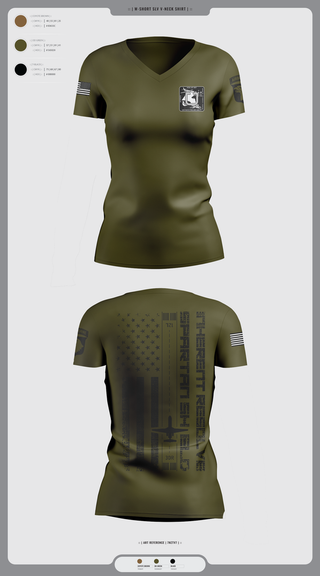 Womens Short Sleeve Vneck Shirt, Jet Det, Army, Teamtime, Team time, sublimation, custom sports apparel, team uniforms, spirit wear, spiritwear, sports uniforms, custom shirts, team store, custom team store, fundraiser sports, apparel fundraiser