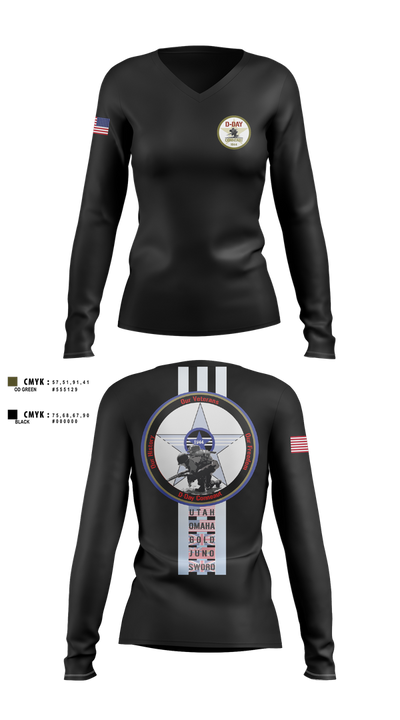 D-Day Ohio, Inc Women's Long Sleeve V-neck Shirt - 5