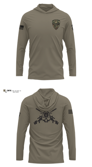 Long Sleeve Hooded Sun Shirt, NIPAS Est Marksmen, Police, Teamtime, Team time, sublimation, custom sports apparel, team uniforms, spirit wear, spiritwear, sports uniforms, custom shirts, team store, custom team store, fundraiser sports, apparel fundraiser