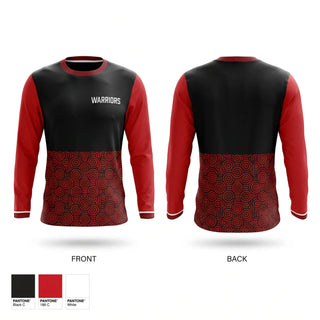 Long Sleeve Performance Shirt, Warriors, Swimming, Teamtime, Team time, sublimation, custom sports apparel, team uniforms, spirit wear, spiritwear, sports uniforms, custom shirts, team store, custom team store, fundraiser sports, apparel fundraiser