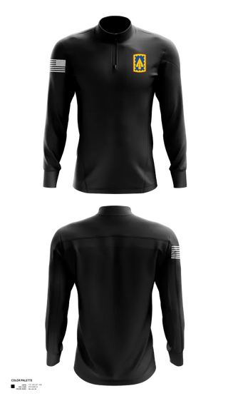 Quarter Zip Jacket, 108th Air Defense Artillery Brigade, Army, Teamtime, Team time, sublimation, custom sports apparel, team uniforms, spirit wear, spiritwear, sports uniforms, custom shirts, team store, custom team store, fundraiser sports, apparel fundraiser