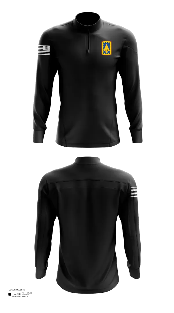 Quarter Zip Jacket, 108th Air Defense Artillery Brigade, Army, Teamtime, Team time, sublimation, custom sports apparel, team uniforms, spirit wear, spiritwear, sports uniforms, custom shirts, team store, custom team store, fundraiser sports, apparel fundraiser