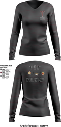 Tates Creek Commodore Marching Band 89395376 Women's Long Sleeve V-neck Shirt - 1 (1)