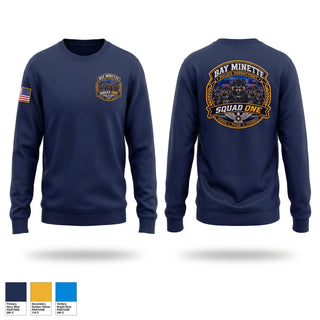 Crew Neck Sweatshirt, BMPD SQAUD ONE, Police, Teamtime, Team time, sublimation, custom sports apparel, team uniforms, spirit wear, spiritwear, sports uniforms, custom shirts, team store, custom team store, fundraiser sports, apparel fundraiser