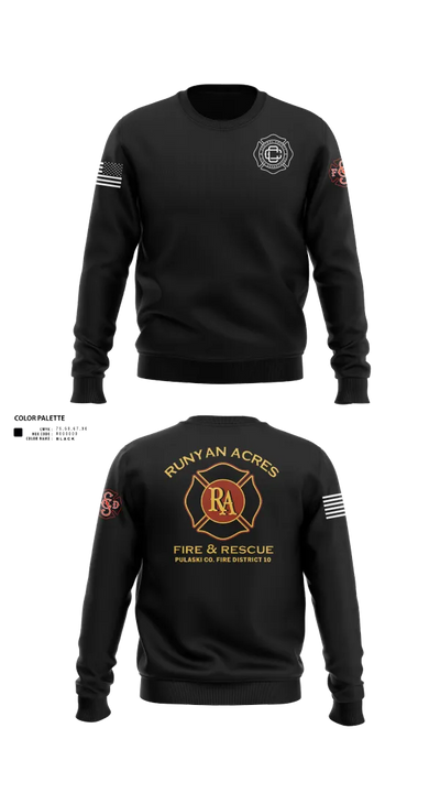 RUNYAN ACRES FIRE DEPARTMENT 34134469 Crew Neck Sweatshirt - 23