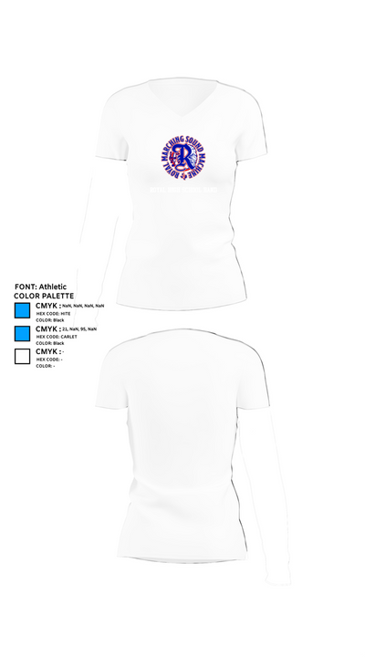 Royal High School Band 71016981 Women's Short Sleeve V-neck Shirt - 18