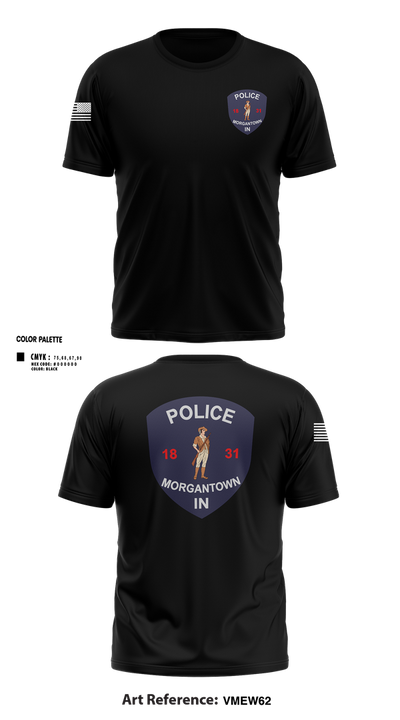 Morgantown Police Department 83325246 Short Sleeve Performance Shirt - 103