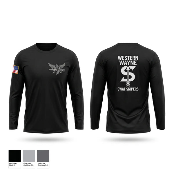Long Sleeve Performance Shirt, Western Wayne SWAT Snipers, Police, Teamtime, Team time, sublimation, custom sports apparel, team uniforms, spirit wear, spiritwear, sports uniforms, custom shirts, team store, custom team store, fundraiser sports, apparel fundraiser