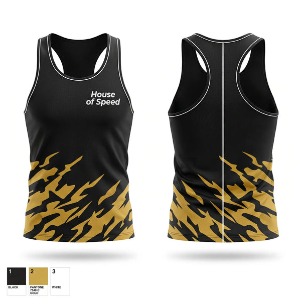Mens Track Singlet, House of Speed, Track & Field, Teamtime, Team time, sublimation, custom sports apparel, team uniforms, spirit wear, spiritwear, sports uniforms, custom shirts, team store, custom team store, fundraiser sports, apparel fundraiser