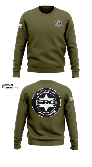 Crew Neck Sweatshirt, Pickens County Sheriff’s Office, Police, Teamtime, Team time, sublimation, custom sports apparel, team uniforms, spirit wear, spiritwear, sports uniforms, custom shirts, team store, custom team store, fundraiser sports, apparel fundraiser