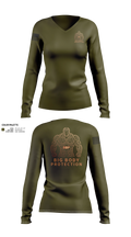 Big Body Protection Women's Long Sleeve V-neck Shirt - 21