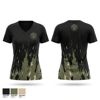 Womens Short Sleeve Vneck Shirt, CFMO, Army, Teamtime, Team time, sublimation, custom sports apparel, team uniforms, spirit wear, spiritwear, sports uniforms, custom shirts, team store, custom team store, fundraiser sports, apparel fundraiser