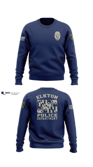 Crew Neck Sweatshirt, Elkton Police Department, Police, Teamtime, Team time, sublimation, custom sports apparel, team uniforms, spirit wear, spiritwear, sports uniforms, custom shirts, team store, custom team store, fundraiser sports, apparel fundraiser