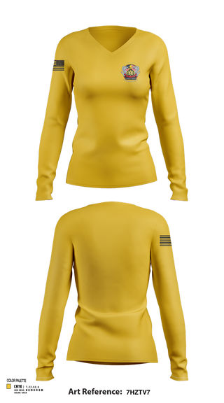 Womens Long Sleeve Vneck Shirt, Kings Bay PMT, , Teamtime, Team time, sublimation, custom sports apparel, team uniforms, spirit wear, spiritwear, sports uniforms, custom shirts, team store, custom team store, fundraiser sports, apparel fundraiser