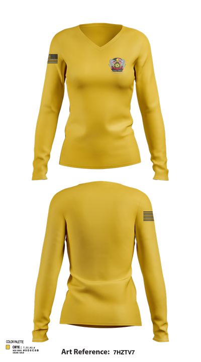 Kings Bay PMT 9436837 Women's Long Sleeve V-neck Shirt - 102