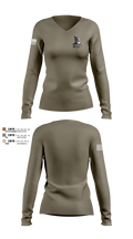 MESG-1 71337313 Women's Long Sleeve V-neck Shirt - 101