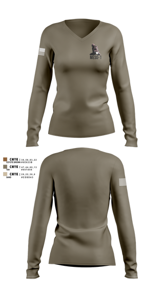 Womens Long Sleeve Vneck Shirt, MESG-1, Navy, Teamtime, Team time, sublimation, custom sports apparel, team uniforms, spirit wear, spiritwear, sports uniforms, custom shirts, team store, custom team store, fundraiser sports, apparel fundraiser