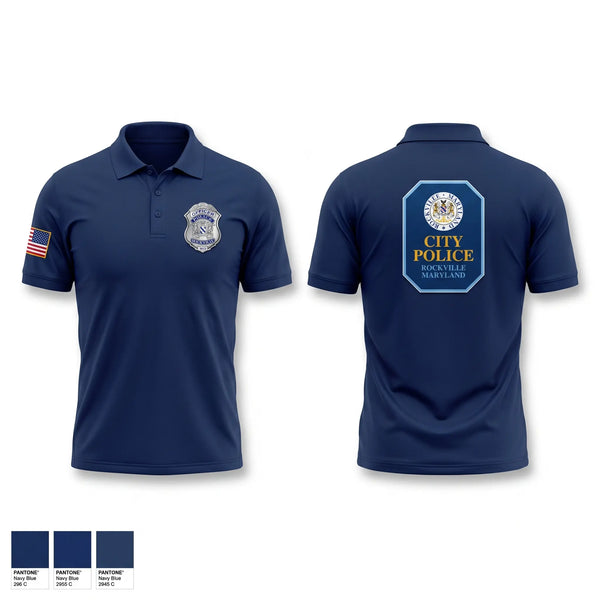 Short Sleeve Performance Polo, Rockville City Police, Police, Teamtime, Team time, sublimation, custom sports apparel, team uniforms, spirit wear, spiritwear, sports uniforms, custom shirts, team store, custom team store, fundraiser sports, apparel fundraiser