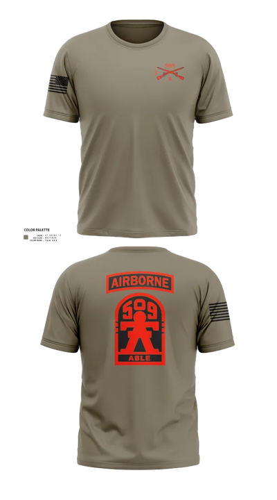 3-509th Parachute Infantry BN Able Nation 10459424 Short Sleeve Performance Shirt - 22