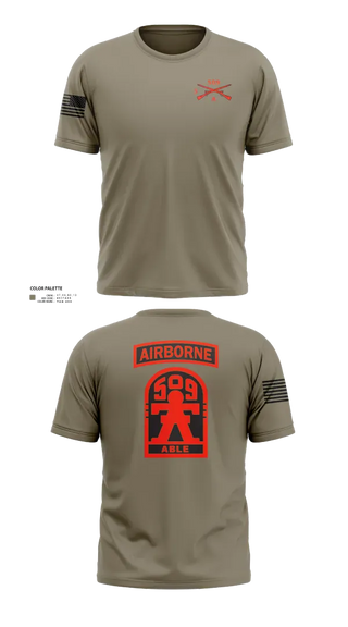 Old School Cotton Feel Shirt, 3-509th Parachute Infantry BN Able Nation, , Teamtime, Team time, sublimation, custom sports apparel, team uniforms, spirit wear, spiritwear, sports uniforms, custom shirts, team store, custom team store, fundraiser sports, apparel fundraiser