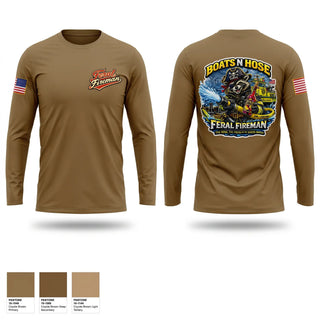 Long Sleeve Performance Shirt, Feral Fireman, Fire Department, Teamtime, Team time, sublimation, custom sports apparel, team uniforms, spirit wear, spiritwear, sports uniforms, custom shirts, team store, custom team store, fundraiser sports, apparel fundraiser