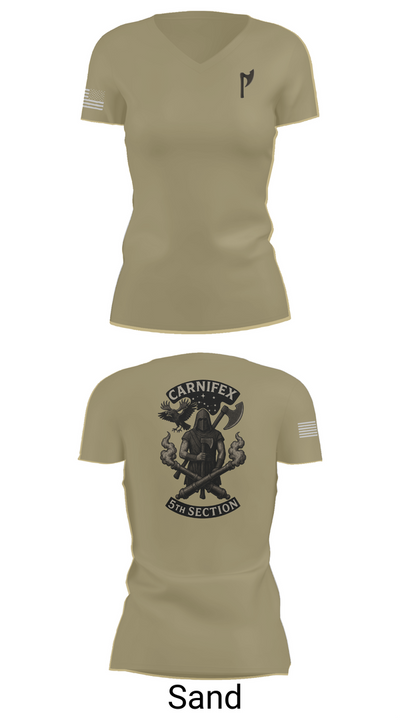 2-8 FA, C BTRY 92063825 Women's Short Sleeve V-neck Shirt - 88