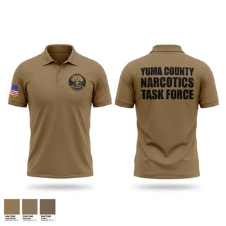 Short Sleeve Performance Polo, Yuma County Narcotics Task Force, Police, Teamtime, Team time, sublimation, custom sports apparel, team uniforms, spirit wear, spiritwear, sports uniforms, custom shirts, team store, custom team store, fundraiser sports, apparel fundraiser