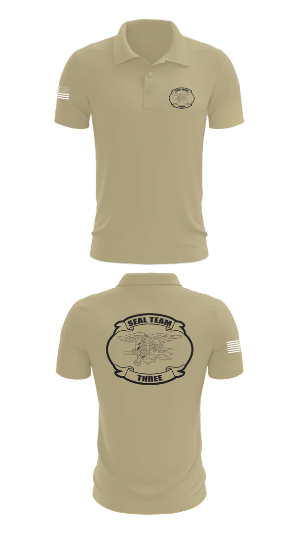 Short Sleeve Performance Polo, SEAL team 3, Navy, Teamtime, Team time, sublimation, custom sports apparel, team uniforms, spirit wear, spiritwear, sports uniforms, custom shirts, team store, custom team store, fundraiser sports, apparel fundraiser