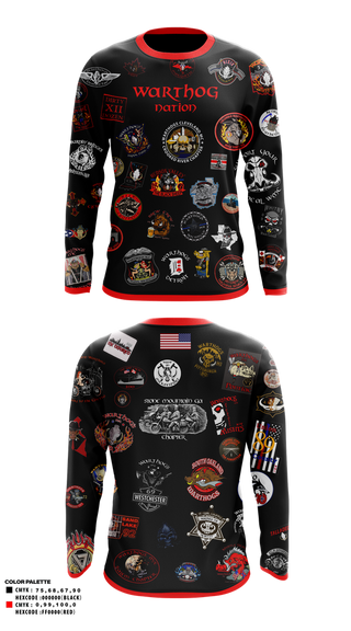 Long Sleeve Performance Shirt, Warthogs, other, Teamtime, Team time, sublimation, custom sports apparel, team uniforms, spirit wear, spiritwear, sports uniforms, custom shirts, team store, custom team store, fundraiser sports, apparel fundraiser