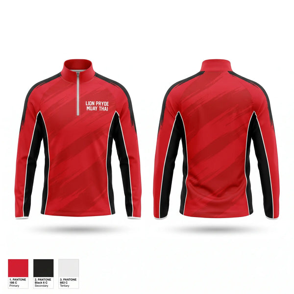 Quarter Zip Jacket, Lion Pryde Muay thai, , Teamtime, Team time, sublimation, custom sports apparel, team uniforms, spirit wear, spiritwear, sports uniforms, custom shirts, team store, custom team store, fundraiser sports, apparel fundraiser