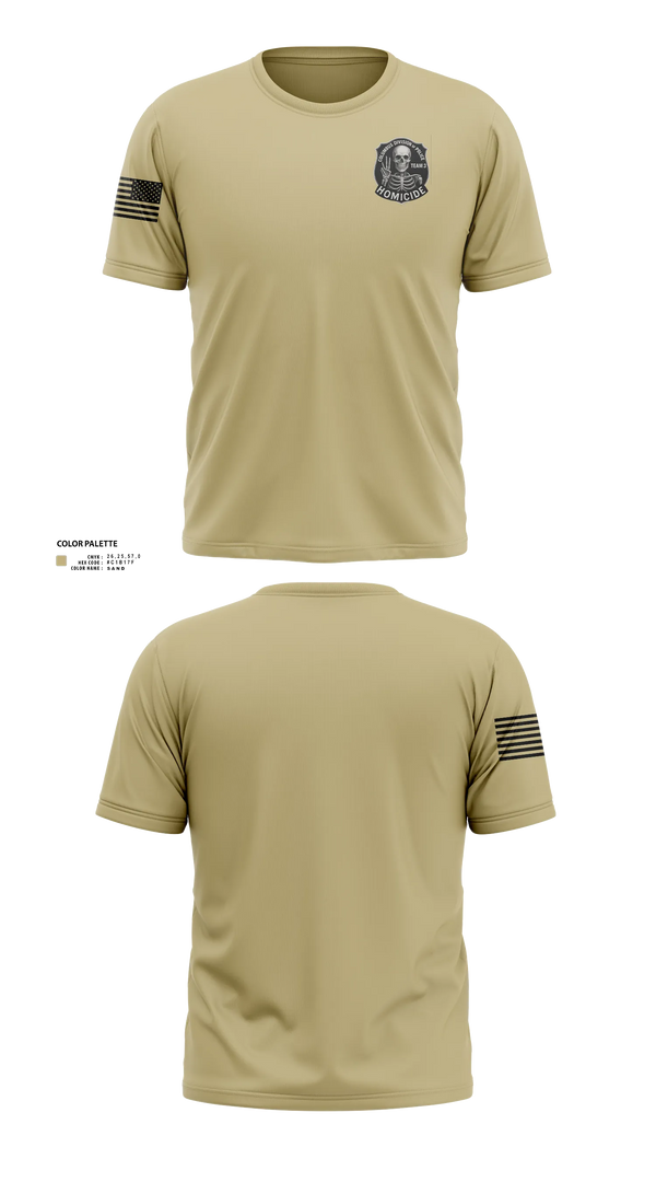 Soft Poly Tee Cotton Like Feel, Homicide Team 3, Police, Teamtime, Team time, sublimation, custom sports apparel, team uniforms, spirit wear, spiritwear, sports uniforms, custom shirts, team store, custom team store, fundraiser sports, apparel fundraiser