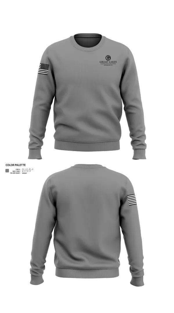 Crew Neck Sweatshirt, Great Lakes Contracting Solutions LLC, , Teamtime, Team time, sublimation, custom sports apparel, team uniforms, spirit wear, spiritwear, sports uniforms, custom shirts, team store, custom team store, fundraiser sports, apparel fundraiser