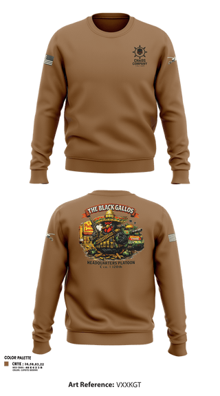 Crew Neck Sweatshirt, C. Co. HQ PLT, Army, Teamtime, Team time, sublimation, custom sports apparel, team uniforms, spirit wear, spiritwear, sports uniforms, custom shirts, team store, custom team store, fundraiser sports, apparel fundraiser