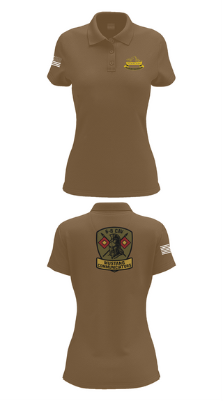 Womens Short Sleeve Performance Polo, 6-8 CAV, , Teamtime, Team time, sublimation, custom sports apparel, team uniforms, spirit wear, spiritwear, sports uniforms, custom shirts, team store, custom team store, fundraiser sports, apparel fundraiser