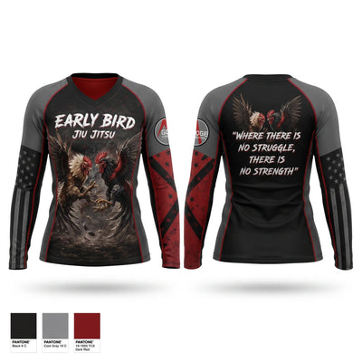 Agoge Combatives EarlyBird Women's Long Sleeve V-neck Shirt - 1