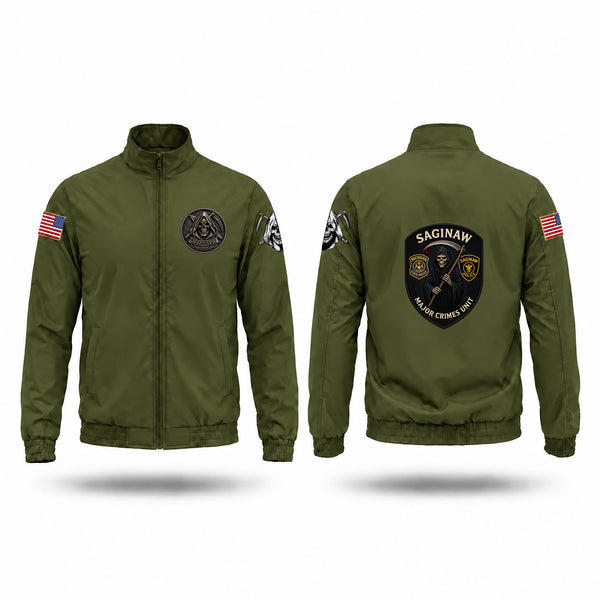 Windbreaker, Michigan State Police Saginaw Major Crimes Unit, Police, Teamtime, Team time, sublimation, custom sports apparel, team uniforms, spirit wear, spiritwear, sports uniforms, custom shirts, team store, custom team store, fundraiser sports, apparel fundraiser