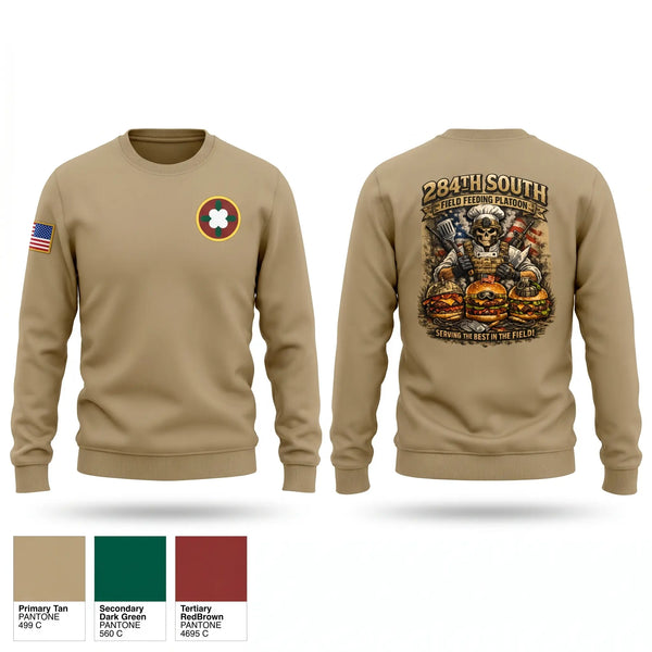 Crew Neck Sweatshirt, 284th Field Feeding Team, National Guard, Teamtime, Team time, sublimation, custom sports apparel, team uniforms, spirit wear, spiritwear, sports uniforms, custom shirts, team store, custom team store, fundraiser sports, apparel fundraiser