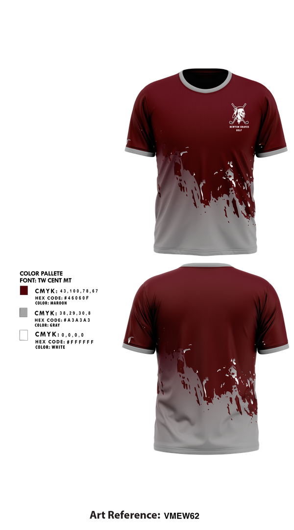 Short Sleeve Performance Shirt, Newton Braves Golf, Golf, Teamtime, Team time, sublimation, custom sports apparel, team uniforms, spirit wear, spiritwear, sports uniforms, custom shirts, team store, custom team store, fundraiser sports, apparel fundraiser