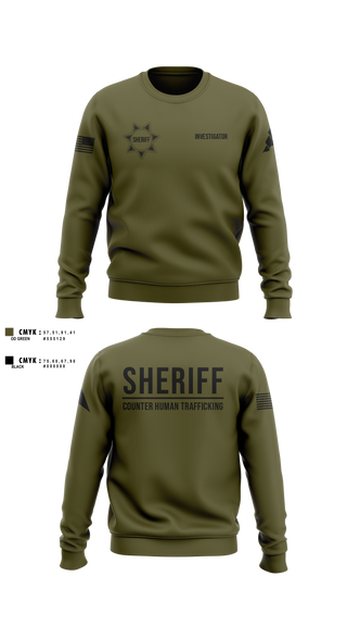 Crew Neck Sweatshirt, Ray County Sheriff Counter Human Trafficking Task Force, Police, Teamtime, Team time, sublimation, custom sports apparel, team uniforms, spirit wear, spiritwear, sports uniforms, custom shirts, team store, custom team store, fundraiser sports, apparel fundraiser