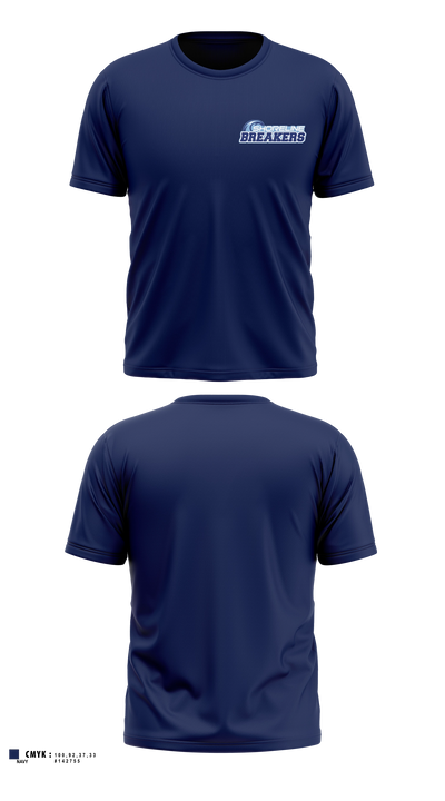 Shoreline Breakers 12u Royal Short Sleeve Performance Shirt - 3