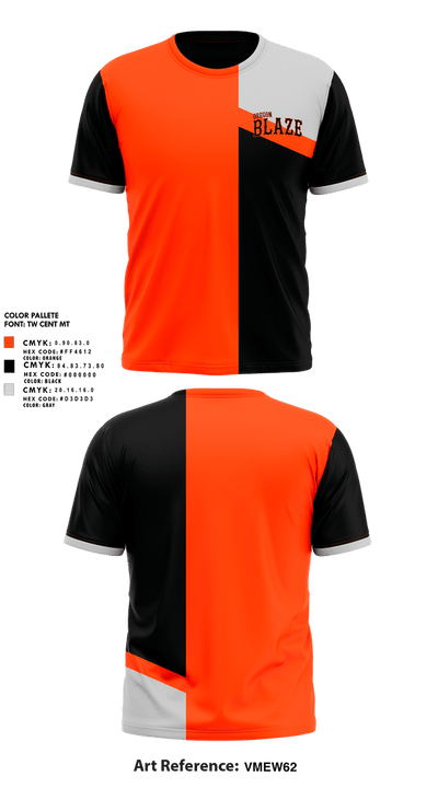 Oregon Blaze 96236814 Short Sleeve Performance Shirt - 1