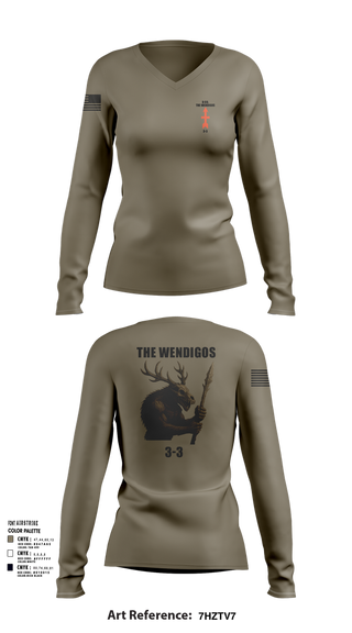 Womens Long Sleeve Vneck Shirt, 2-127 D-CO, , Teamtime, Team time, sublimation, custom sports apparel, team uniforms, spirit wear, spiritwear, sports uniforms, custom shirts, team store, custom team store, fundraiser sports, apparel fundraiser