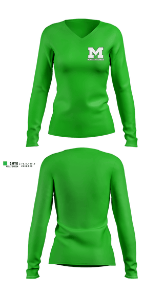 Womens Long Sleeve Vneck Shirt, Monahans Loboes, Spirit Store, Teamtime, Team time, sublimation, custom sports apparel, team uniforms, spirit wear, spiritwear, sports uniforms, custom shirts, team store, custom team store, fundraiser sports, apparel fundraiser