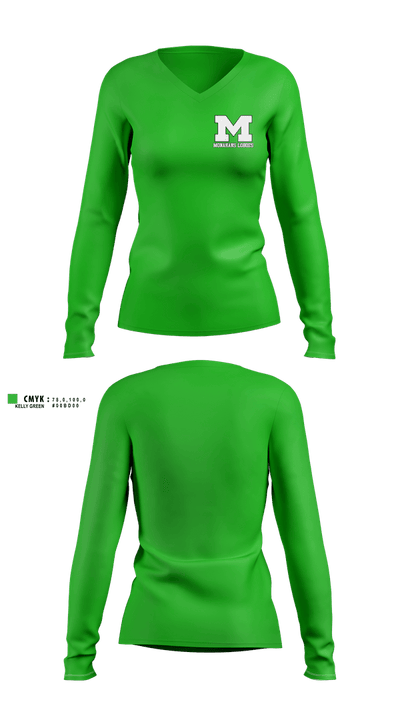 Monahans Loboes 90909476 Women's Long Sleeve V-neck Shirt - 2